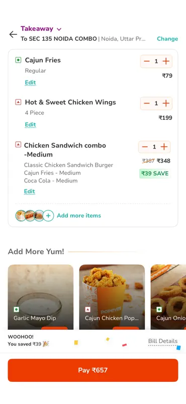 Popeyes India: Food Delivery screenshot 5 of 5