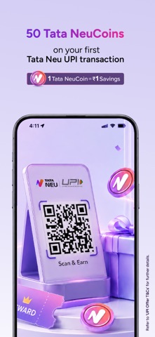 Tata Neu: UPI, Cards, Rewards iPhone screenshot 1