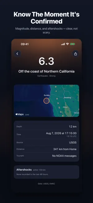Tremor: Earthquake Alerts screenshot 2
