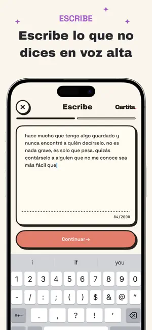 Cartita: Cartas Anónimas iPhone screenshot 4