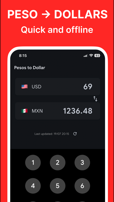 Convert Peso to Dollar Screenshot