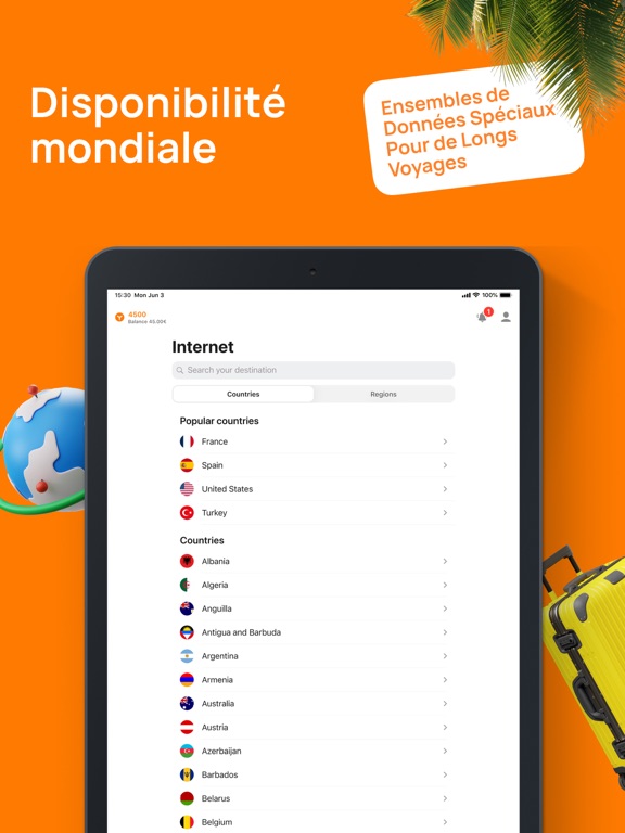 Screenshot #4 pour Yesim : eSIM de voyage