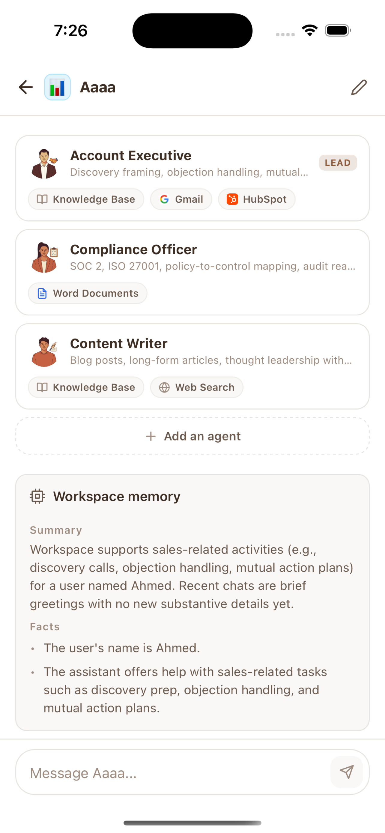 Eloquent — Agent Workspace screenshot 2