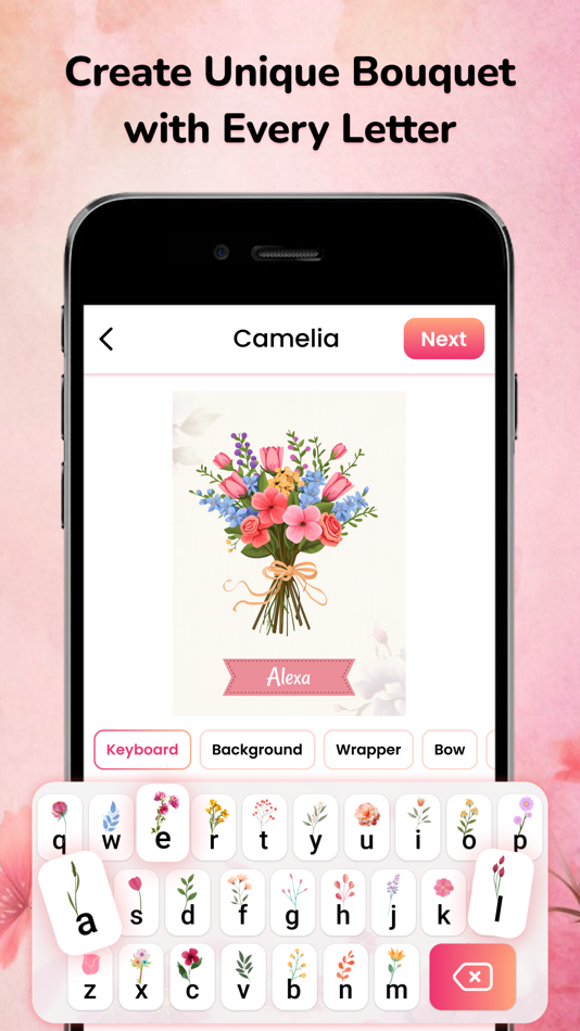 #2. Flower Language Keyboard DIY (iOS) By: Pinal Goti