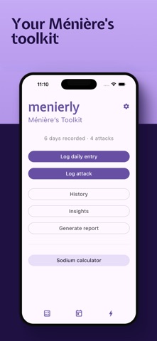 Menierly: Menieres Toolkit iPhone screenshot