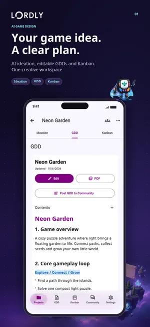 LORDLY: AI Game Design Creator screenshot 1