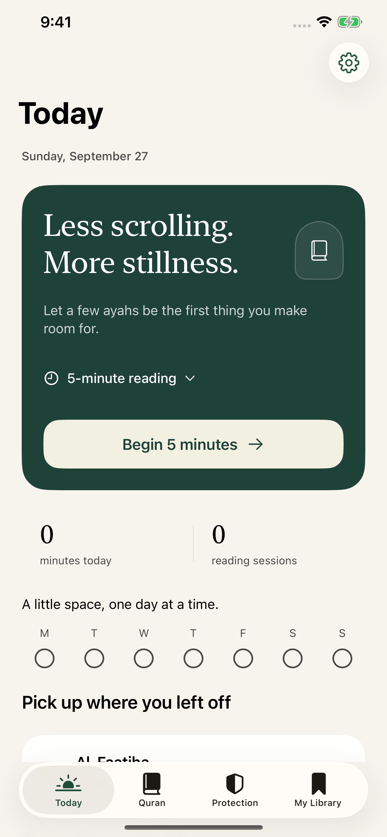 Screenshot 2 of QuietAyah: Quran & Focus