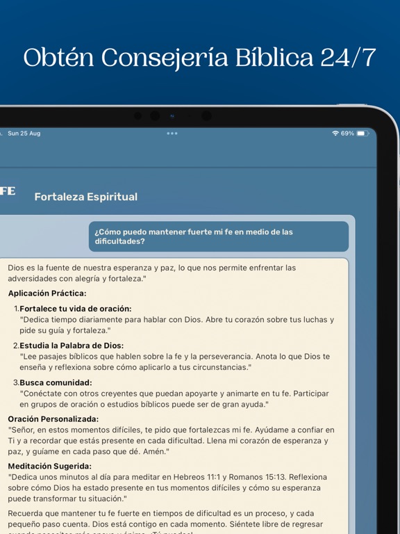 Faith Empowered: Bible Chat iPad screenshot 1 - Reference app