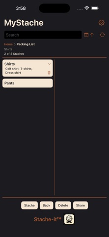 Stache-it™ screenshot