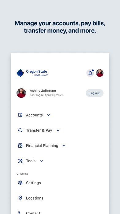 Oregon State Credit Union iPhone screenshot