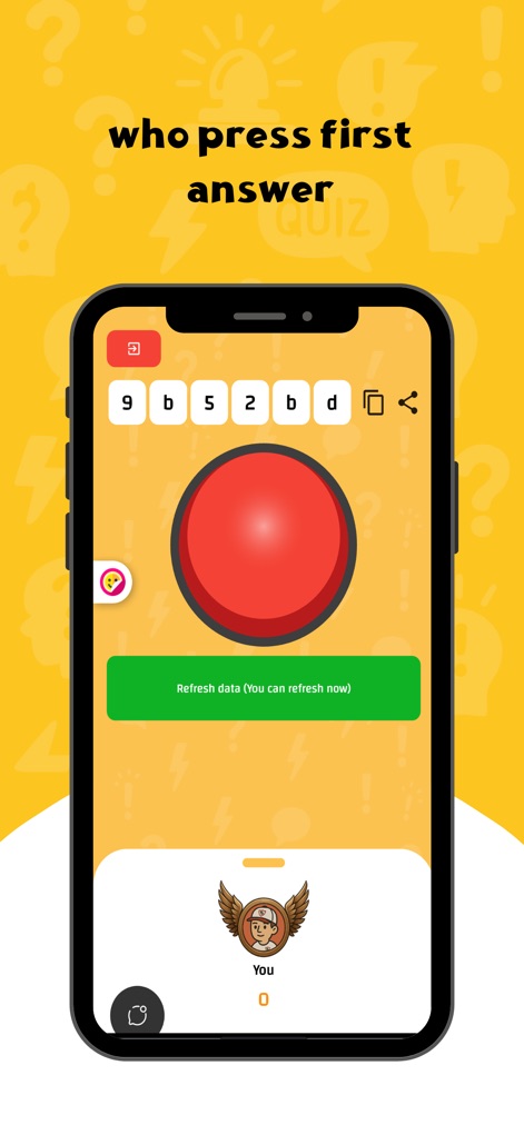 Who Buzzed - كازينو الألعاب - Experience the core interactive "Buzzer" gameplay, where players can quickly press to answer and hosts can "Refresh data" for new rounds.