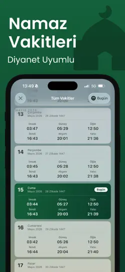 Minber - Ezan Vakitleri iPhone Ekran Görüntüsü 2
