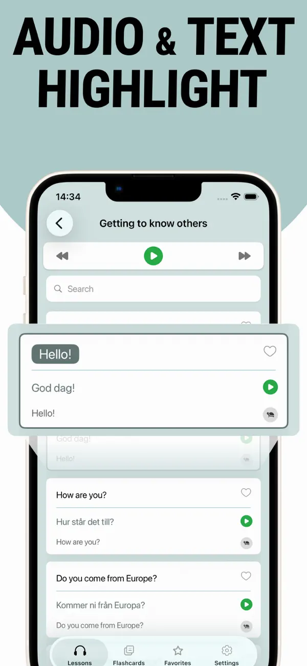 Screenshot #2 pour Learn Swedish - Lentil