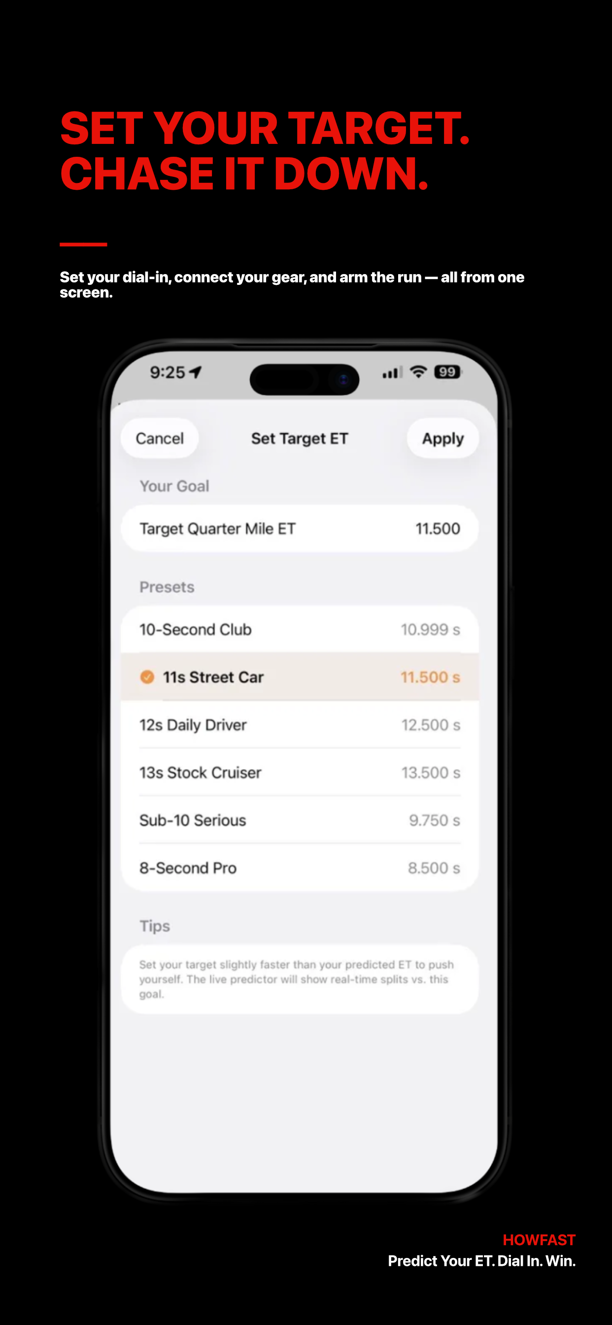 HowFast – Drag Race Predictor screenshot 5