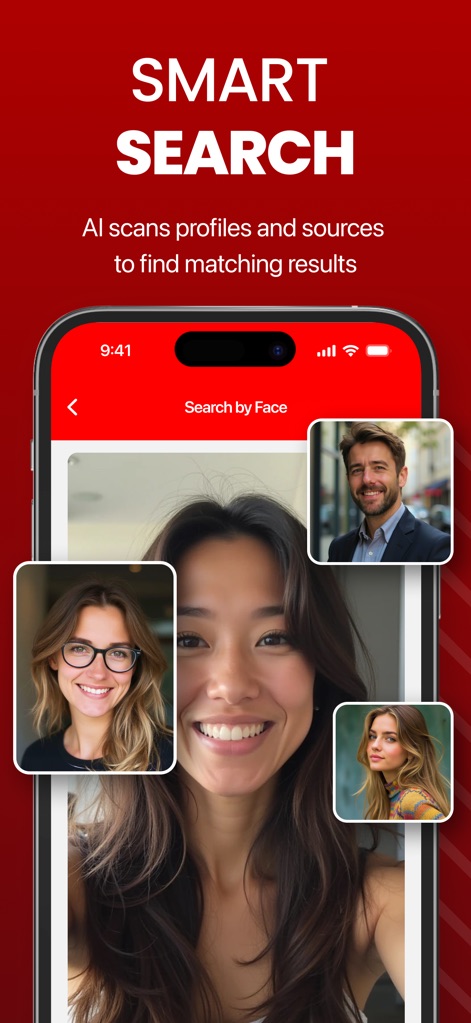 CheaterBuster - AI Checker - Users can utilize the advanced 'Search by Face' feature, allowing the AI to scan and present multiple facial profile thumbnails, facilitating precise identification and match-finding.