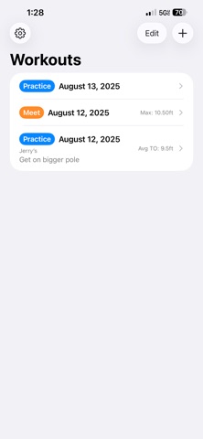 Pole Vault Journal Screenshot 1 of 5