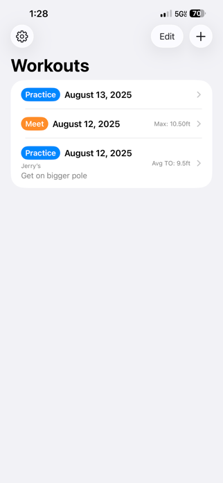 Pole Vault Journal Screenshot 1 of 5