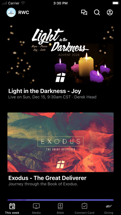 Screenshot 1 of RIverWind Church App
