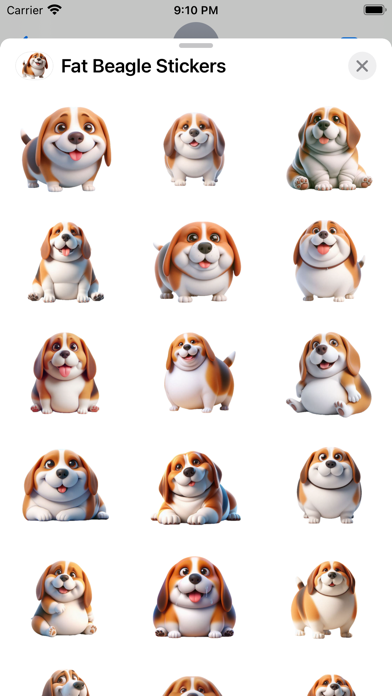 Screenshot 1 of Fat Beagle Stickers App