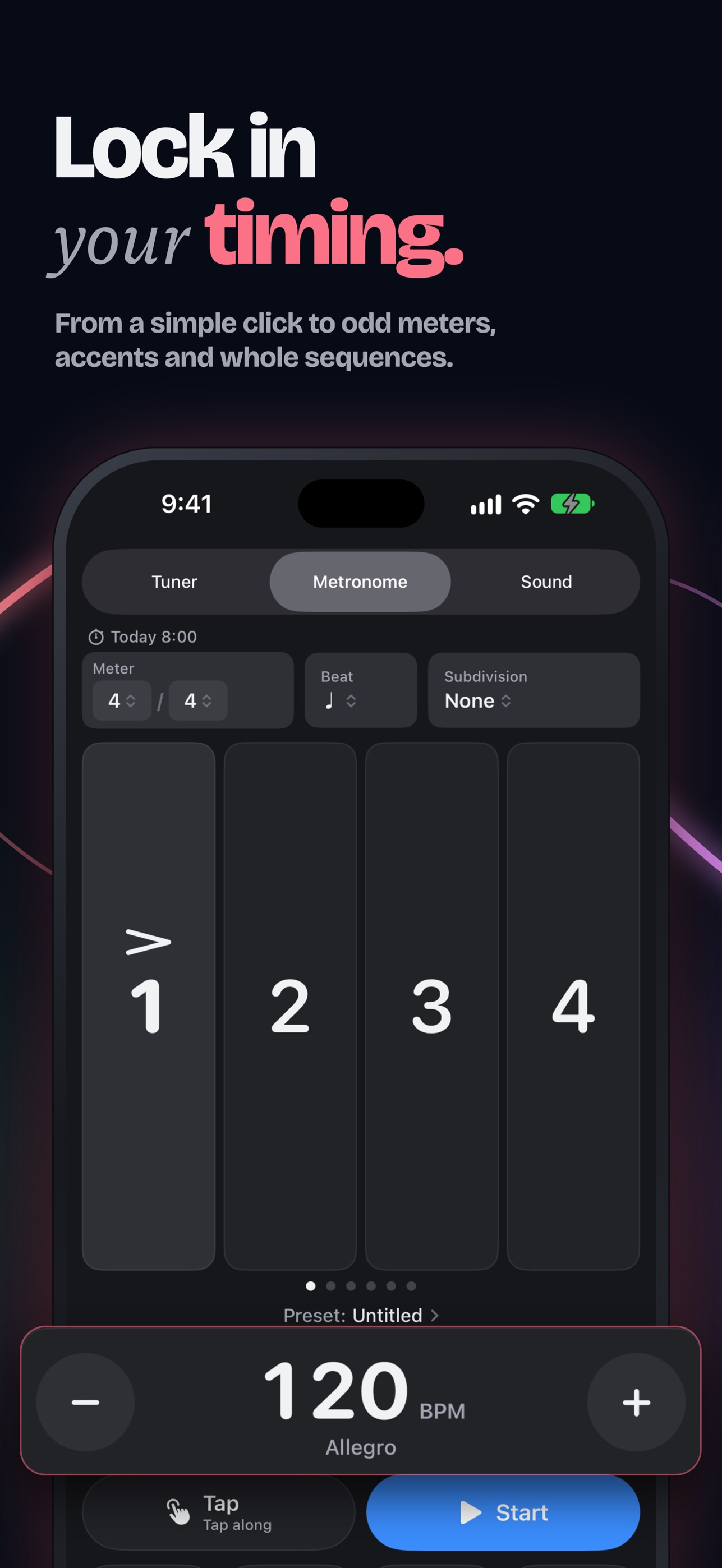 Screenshot 2 of Overtone: Tuner and Metronome