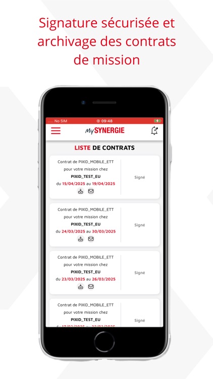 mySynergie – Intérimaires