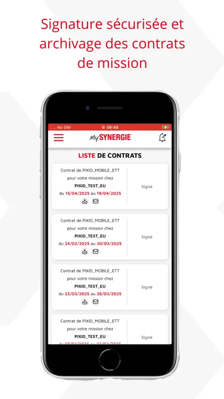 mySynergie – Intérimaires screenshot 2 of 4