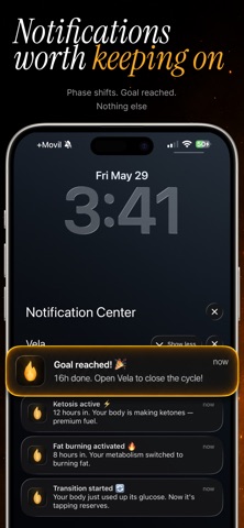 Vela: Intermittent Fasting iPhone screenshot