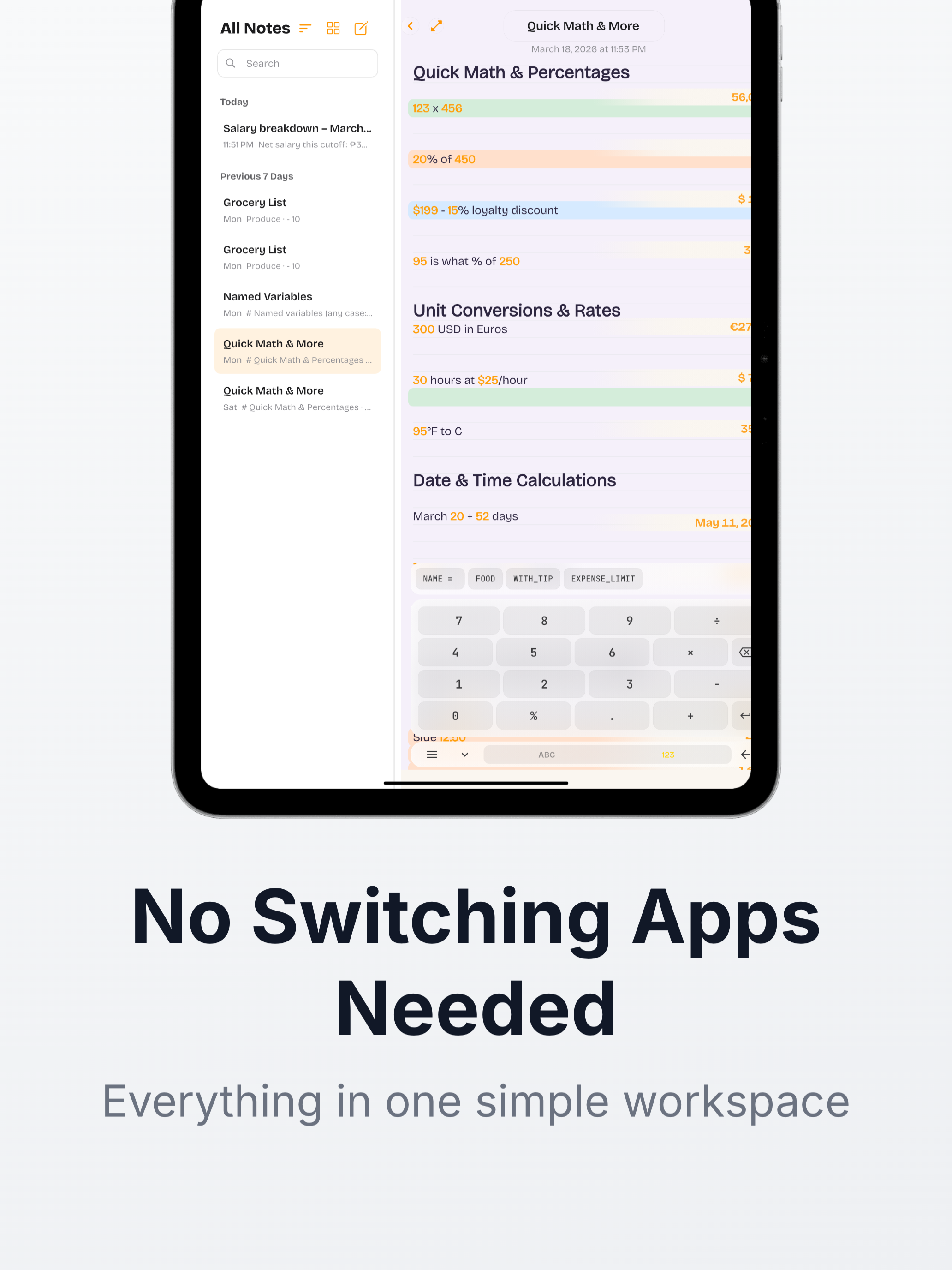 NoteCalc - Notepad Calculator screenshot 12