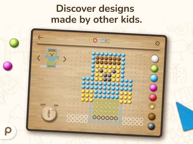 ‎Mosaic: peg puzzle for kids Screenshot