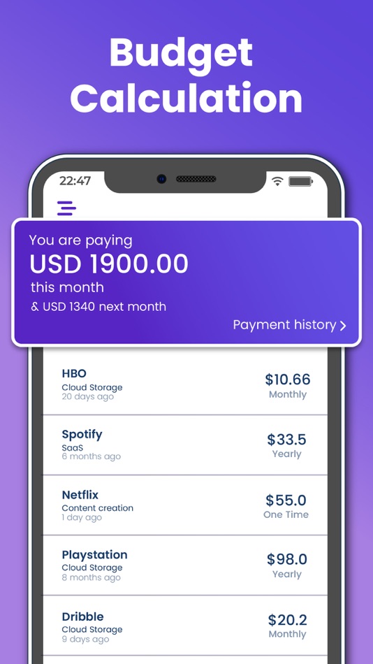 #4. Track your Subs (iOS) 由: Hashir Baig