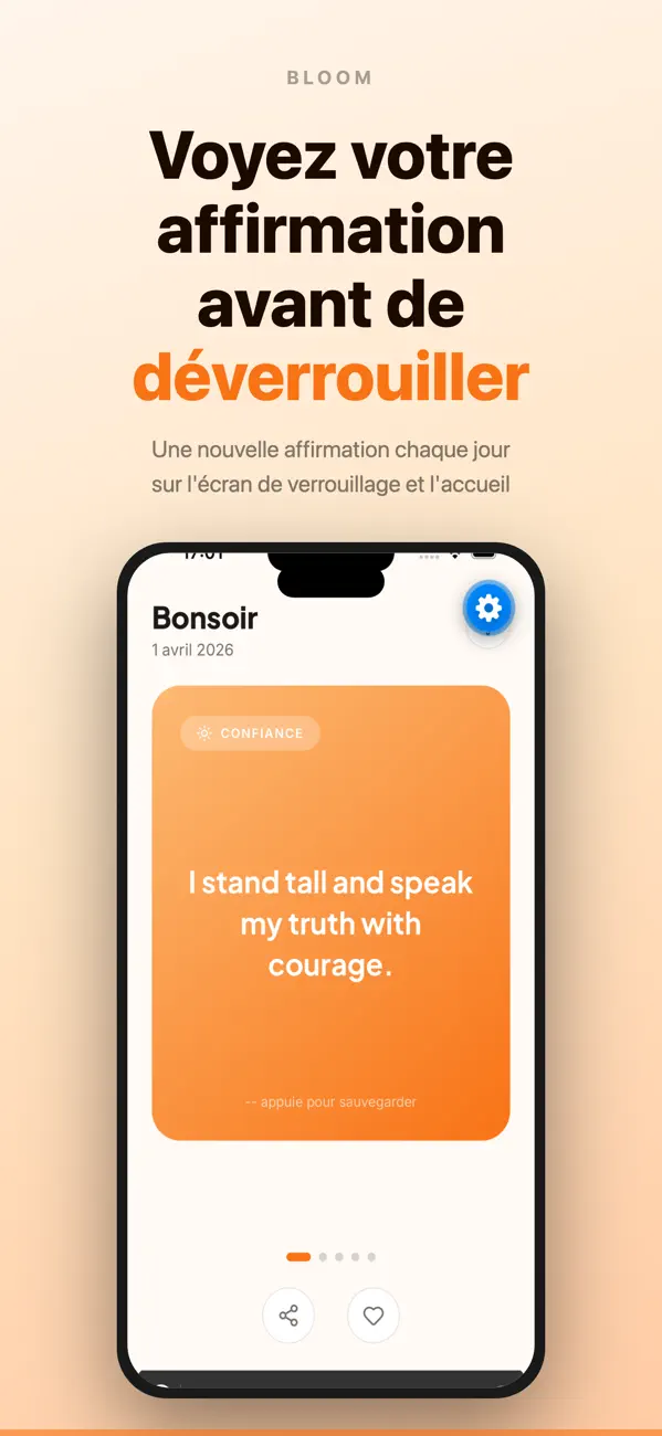 Screenshot #1 pour Bloom : Affirmations Positives