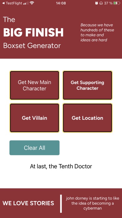 Big Finish Boxset Generator Screenshot