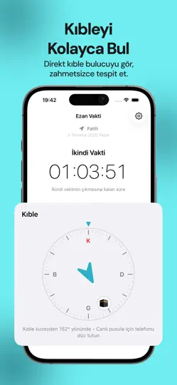 Ezan Saatleri: Namaz Vakitleri iPhone Ekran Görüntüsü 2