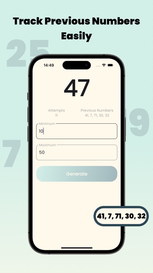 #3. Random Number Generator Max (iOS) Von: Ergodic Technologies Bilisim Limited Sirketi