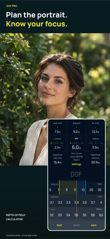 DOF Pro: Focus Calculator screenshot 1 of 5