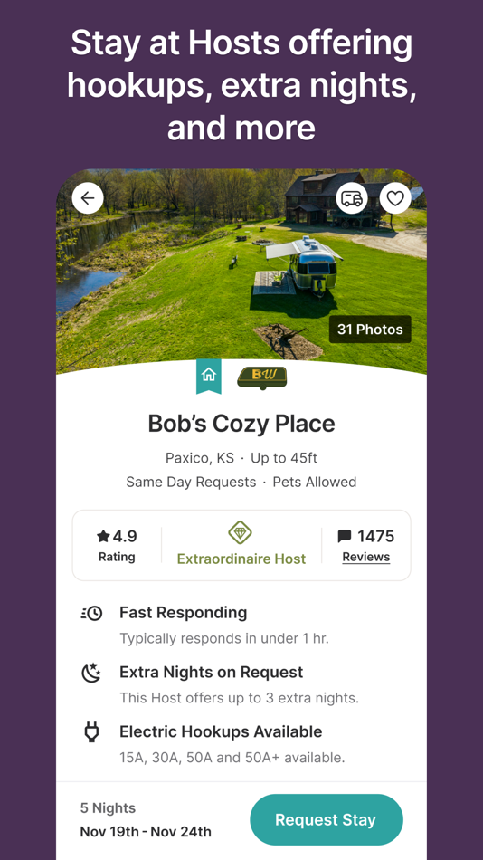 #5. Harvest Hosts - RV Camping (iOS) Podle: Harvest Hosts