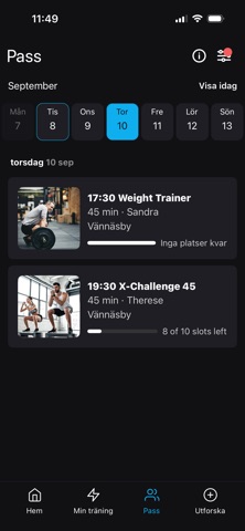 Friskvårdscenter app screenshot 2