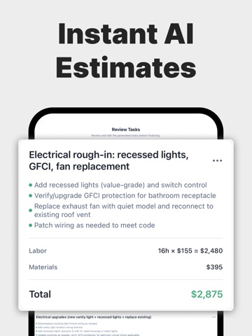 HB Construction Estimate Maker iPad screenshot