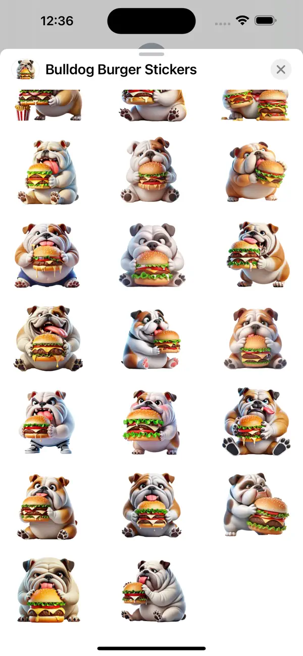 Screenshot #3 pour Bulldog Burger Stickers