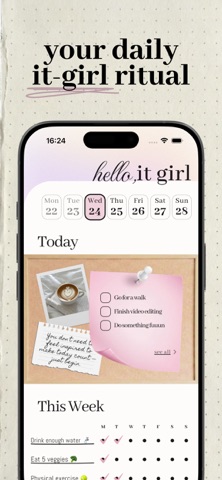 habit tracker & diary: itgirl iPhone screenshot