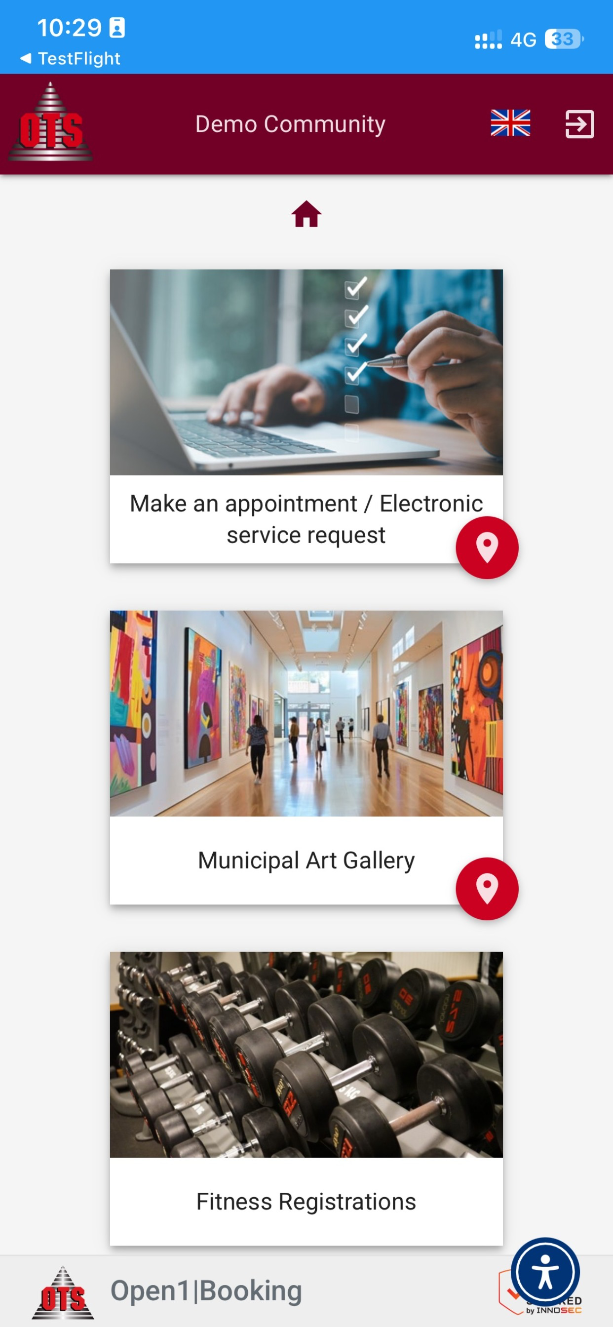 Open1Booking screenshot 3
