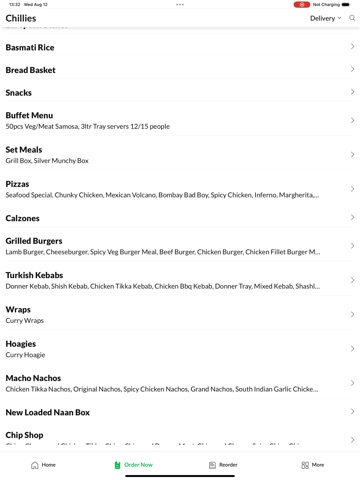 Chillies Cambuslang iPad screenshot