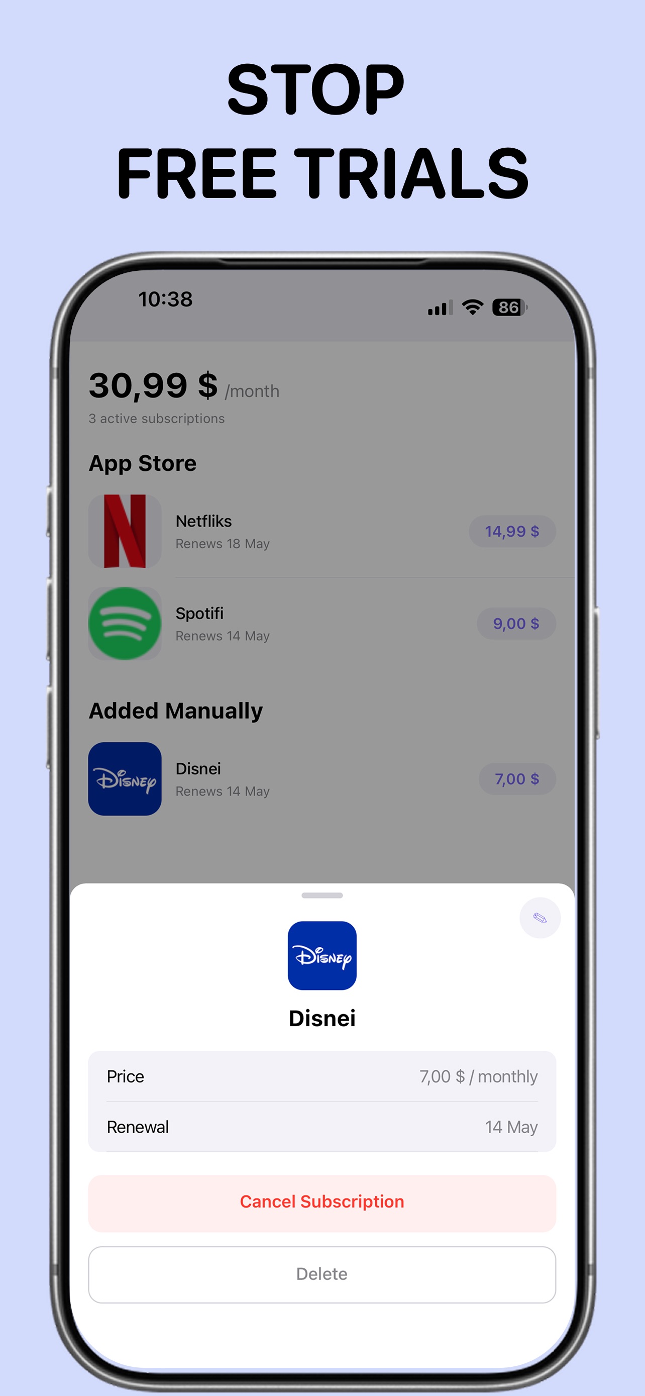SubCaddy - Money Manager screenshot 2