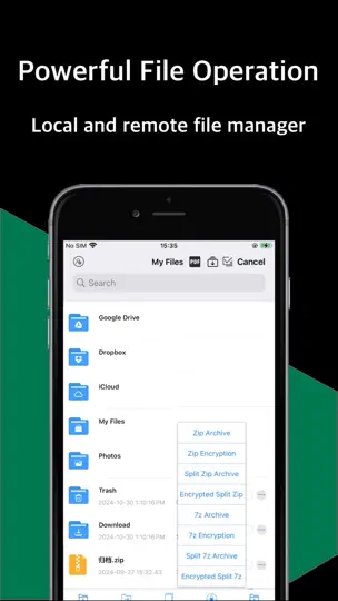 Capture d'écran de Unzip - Zip RAR 7Z File Viewer sur iPhone 2