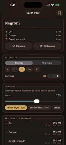 Batch Cocktail Calculator Screenshot 1 of 4