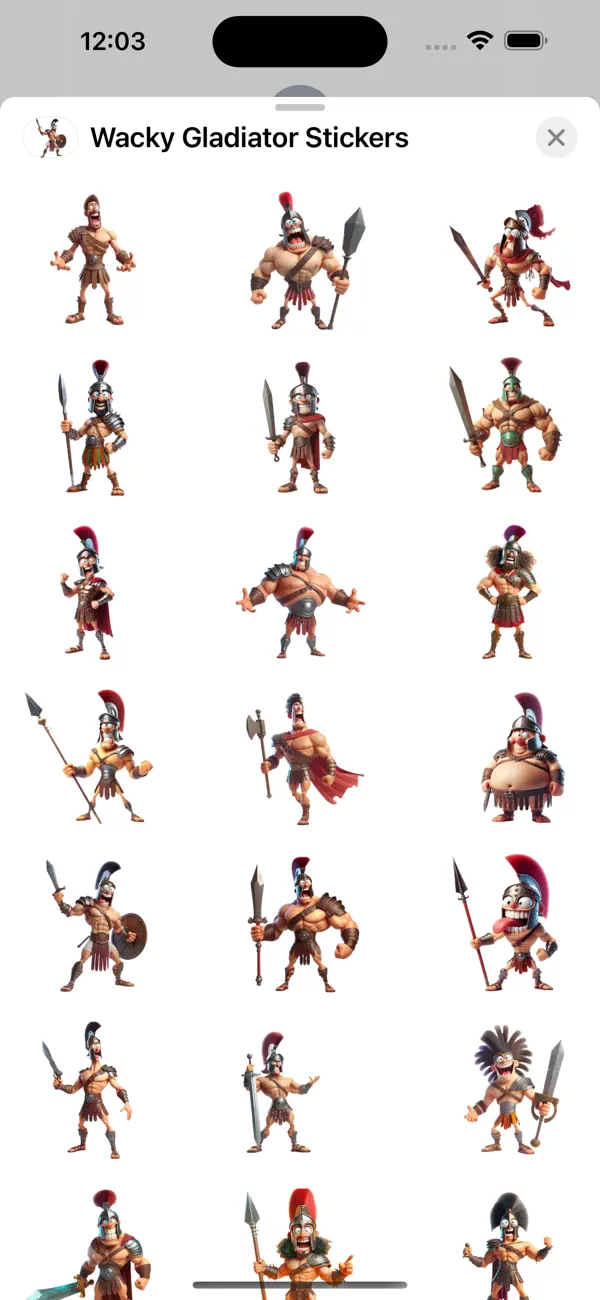 Screenshot #1 pour Wacky Gladiator Stickers