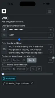 WIC Encrypt/Decrypt iphone bilder 1