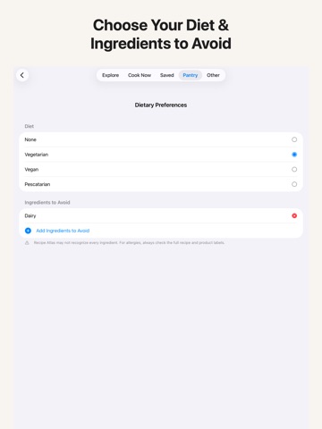 Recipe Atlas iPad screenshot