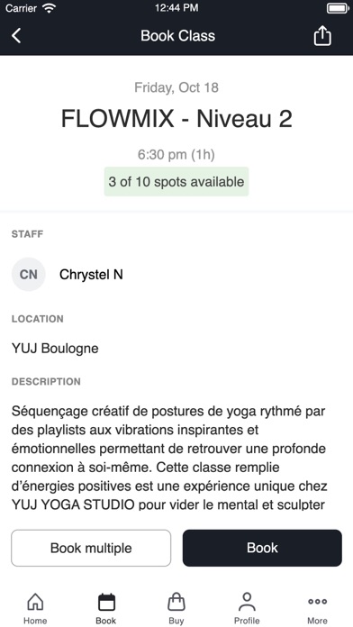 YUJ Yoga Studio Screenshot