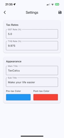TaxCalcu screenshot